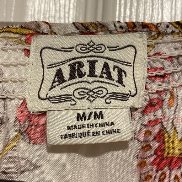 Ariat Paisley Print Button Up Shirt Size Medium - Picture 5 of 6